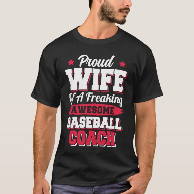 T-shirt Joueuse de baseball Softball Baseball Entraîneur F (Devant)