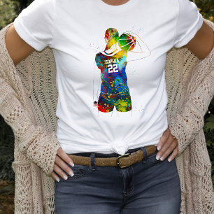 T-shirt Joueuse de basket-ball féminine