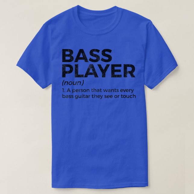 T-shirt Joueuse de basse définition Baid pour musicien (Design devant)