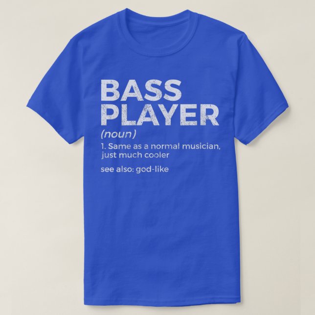 T-shirt Joueuse de basse définition Baid pour musicien (Design devant)