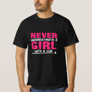 T-shirt Joueuse de billard   Fille de billard américain av