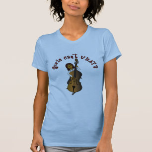 T-shirt Joueuse de double basse à chaîne verticale