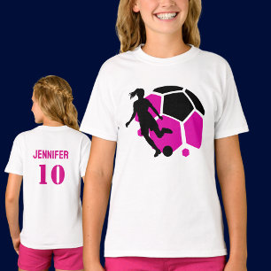 T-shirt Joueuse de football, Cadeau d'anniversaire, équipe