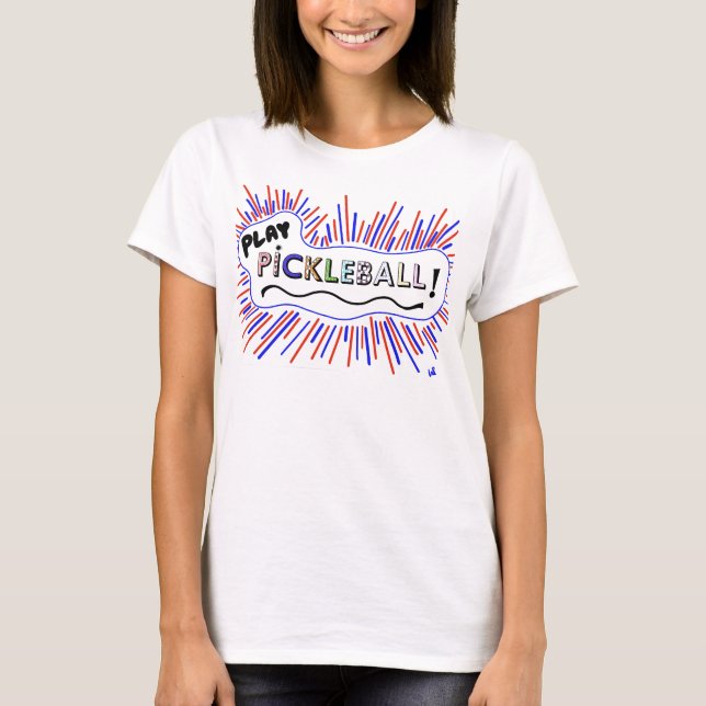 T-shirt Joueuse de golf de Pickleball (Devant)
