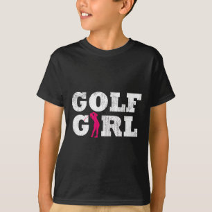 T-shirt Joueuse de Golf Fille Golfeuse Silhouette Sport G
