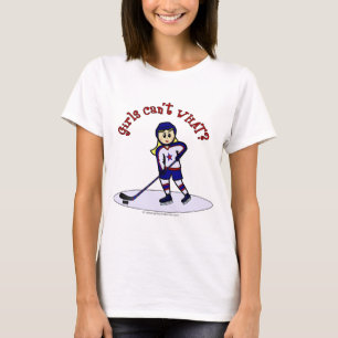 T-shirt Joueuse de hockey féminin de Blonde