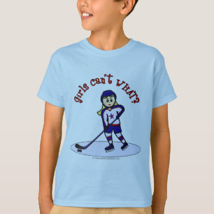 T-shirt Joueuse de hockey féminin de Blonde