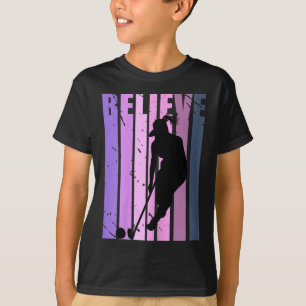T-shirt Joueuse de hockey sur gazon rétro cool Entraîneur 