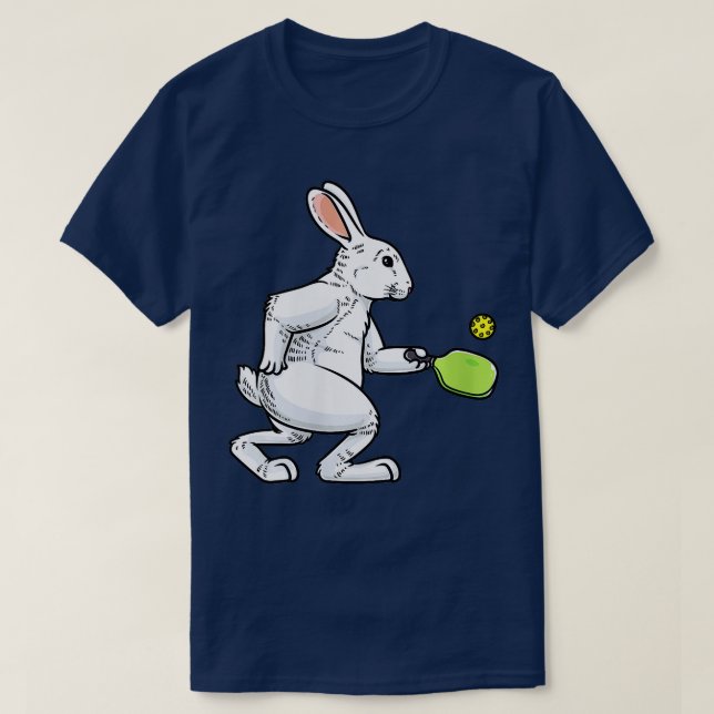 T-shirt Joueuse de Pickleball Femme Lapin Bunny Bunnies Es (Design devant)