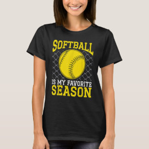 T-shirt Joueuse de softball de saison préférée Softball es