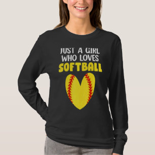 T-shirt Joueuse De Softball Graphique Femmes Et Filles