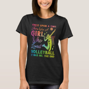 T-shirt Joueuse De Volley-ball Équipe Fille Aquarelle Une 