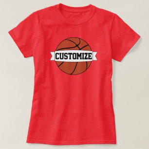 T-shirt Joueuse/entraîneuse de basket-ball féminin Nom d