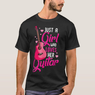 T-shirt Joueuse Guitare Femme Guitariste Kids Music Pin