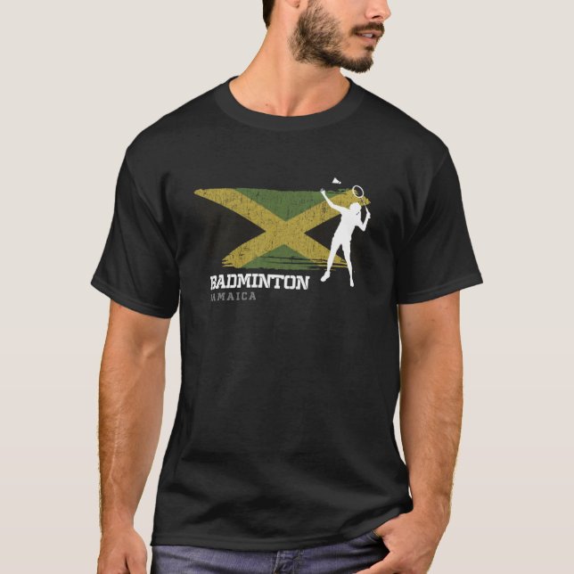 T-shirt Joueuse jamaïcaine Badminton (Devant)