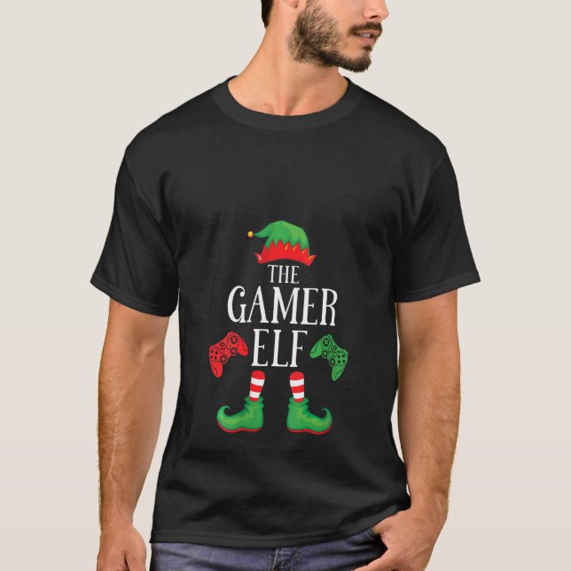 T-shirt Joueuse Joueuse Elf Groupe de jumelage Xmas Jeu am (Devant)