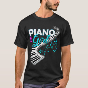 T-shirt Joueuse Piano Filles Enseignante de musique clavie