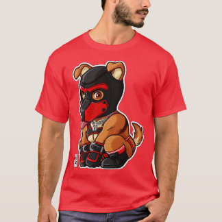 T-SHIRT JOUEUSE SÉRIE DE BARZOO MASQUE ROUGE PUPPY