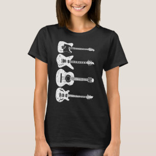 T-shirt Joueuses de guitare cool Art Hommes Femmes Vintage