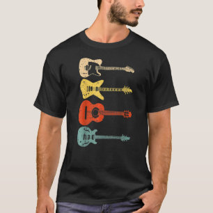 T-shirt Joueuses de guitare cool Hommes Femmes Vintage Gui