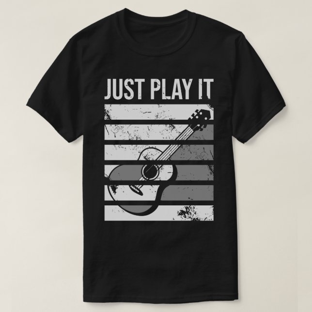 T-shirt Jouez-le simplement Guitare Lover (Design devant)