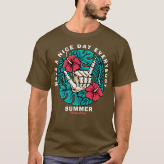 T-shirt Jour agréable Tout le monde Squelette main 