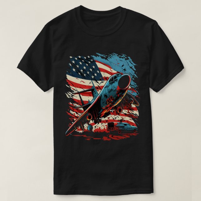 T-shirt Jour commémoratif Aéronefs militaires États-Unis D (Design devant)