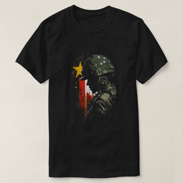 T-shirt Jour commémoratif Vietnam Armée de vétéran Vietnam (Design devant)