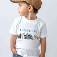 Jour d'anniversaire Boy Farm Animaux Tracteur