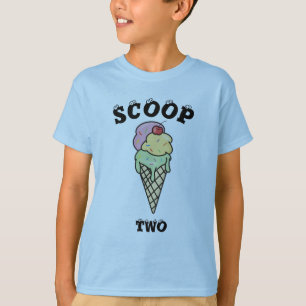 T-shirt Jour d'anniversaire sur mesure Crème glacée cône S