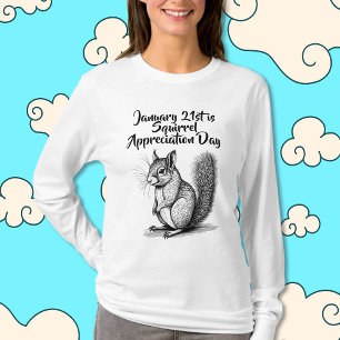 T-shirt Jour d'appréciation des écureuils 21 janvier