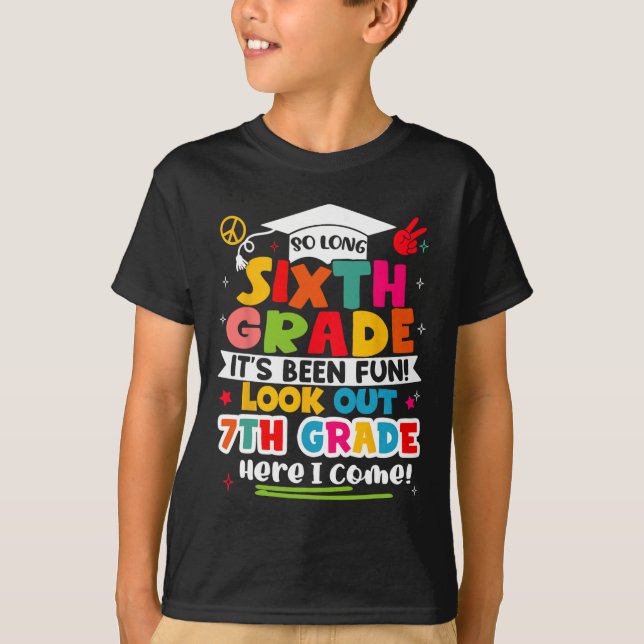 T-shirt Jour De 6E Année Diplômée Garçons Filles Ki (Devant)