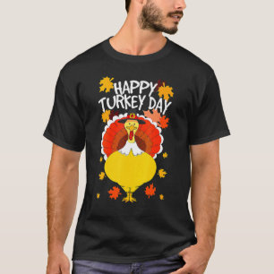 T-shirt Jour de bon thanksgiving Drôle Pèlerin mignon Turq