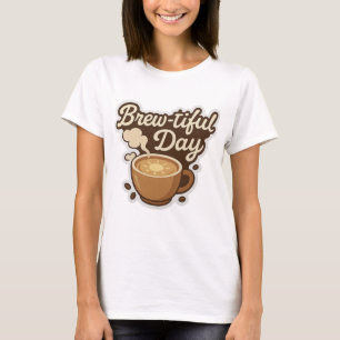 T-shirt Jour de brassage - Sticker à café mignon