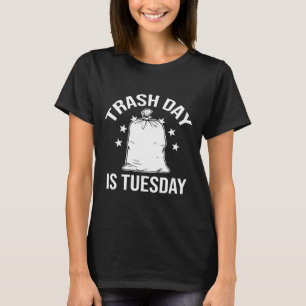 T-shirt Jour de collecte des déchets mardi Trump poubelle