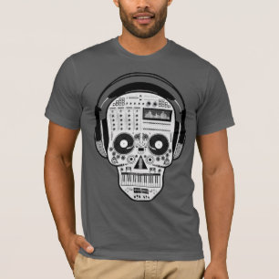 T-shirt Jour de crâne mort de sucre avec des