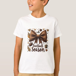 T-shirt Jour de football Bow Coquette Football Saison