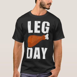 T-shirt Jour de jambe amusant pour l'exercice fitness gym