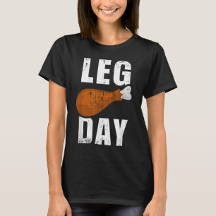 T-shirt Jour de jambe amusant pour l'exercice fitness gym 