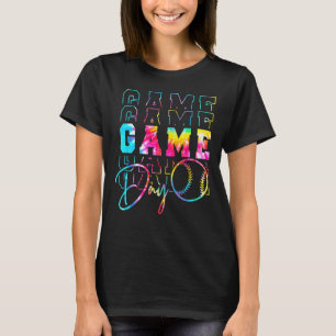 T-shirt Jour de jeu Neon Tie Dye Retro Softball Baseball