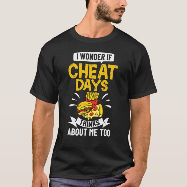 T-shirt Jour de la Cheat Aliments Entraînement Citations F (Devant)