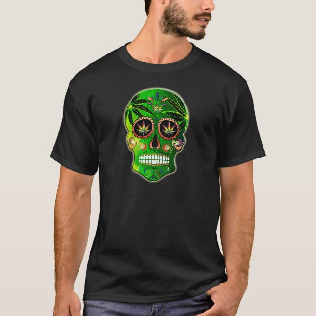 T-shirt Jour de la chemise morte de mauvaise herbe de (Devant)