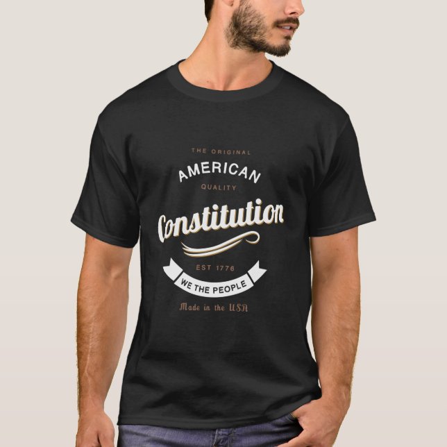 T-shirt Jour De La Constitution Américaine 1776 Nous Le Pe (Devant)