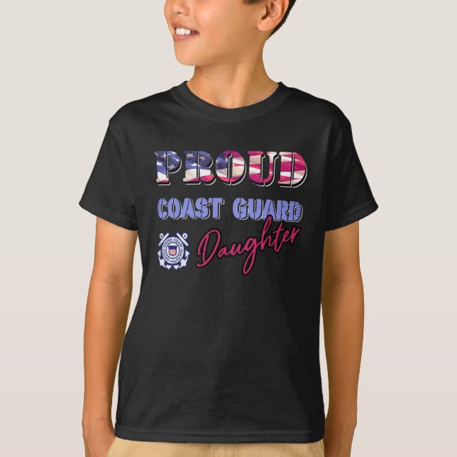 T-shirt Jour de la Garde côtière américaine Fier Fille de  (Devant)