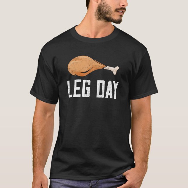 T-shirt Jour de la Jambe Thanksgiving Costume pèlerin Jour (Devant)