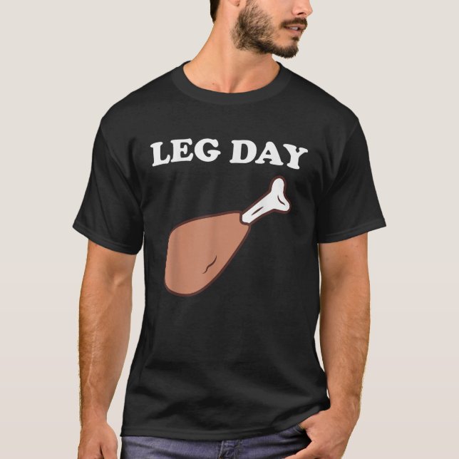T-shirt Jour de la Jambe Thanksgiving Turquie Leg drôle (Devant)