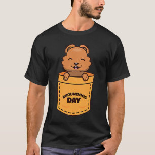 T-shirt Jour de la marmotte 2023 Pocket Meme Drôle Amateur