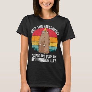 T-shirt Jour de la marmotte Anniversaire Woodchuck Funny M