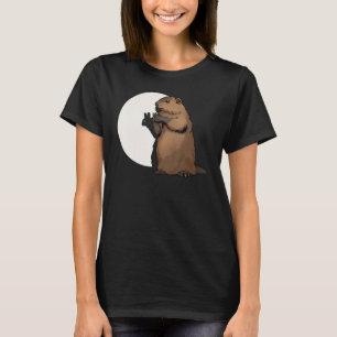 T-shirt Jour de la marmotte ombre Marionnette drôle