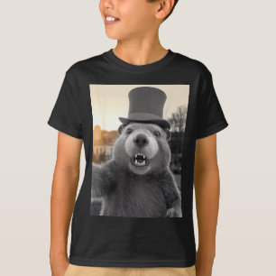 T-shirt Jour de la marmotte Woodchuck Drôle de selfie de g